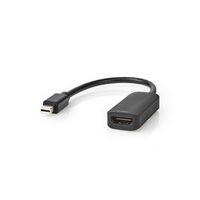 Nedis CCGB37654BK02 video kabel adapter 0,2 m Mini DisplayPort HDMI Zwart - thumbnail