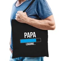 Papa loading cadeau katoenen tas zwart voor heren - Cadeau aanstaande papa   -