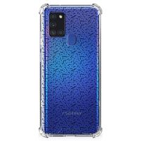 Samsung Galaxy A21s Doorzichtige Silicone Hoesje Stripes Dots