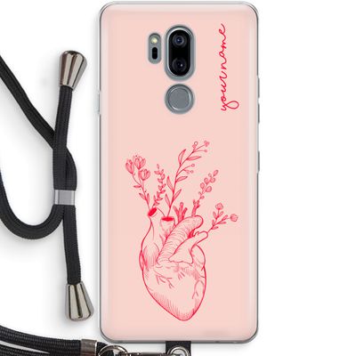 Blooming Heart: LG G7 Thinq Transparant Hoesje met koord