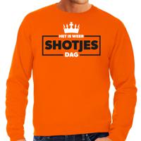 Koningsdag sweater voor heren - shotjes - oranje - oranje feestkleding - thumbnail