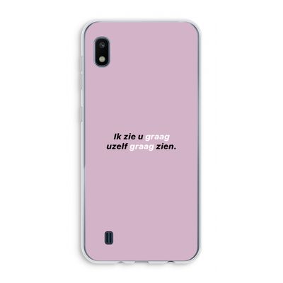 uzelf graag zien: Samsung Galaxy A10 Transparant Hoesje