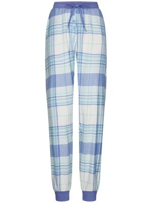Flanellen pyjamabroek blauwe ruiten