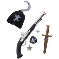 Kinderen speelgoed verkleed wapens set in Piraten stijl thema 6-delig - Verkleedattributen