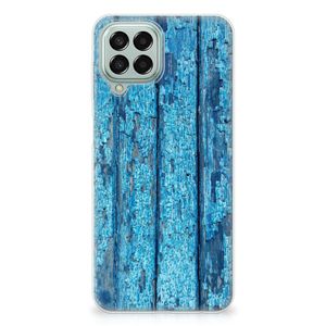 Samsung Galaxy M33 Bumper Hoesje Wood Blue