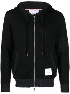 Thom Browne hoodie zippé à détails rayés - Noir