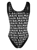 Balmain maillot de bain Olimpionic à logo imprimé - Noir