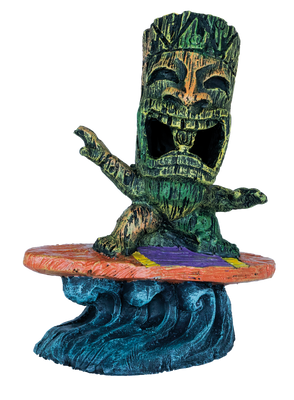 Superfish Deco Tiki Surfer Aquariumornament - Milieuvriendelijk, Handgeschilderd Decor
