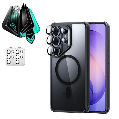 Galaxy S26 Ultra Bundle Classic Hybrid Magnetic Case and Armorite® Privacy Screen Protector - Clear Black