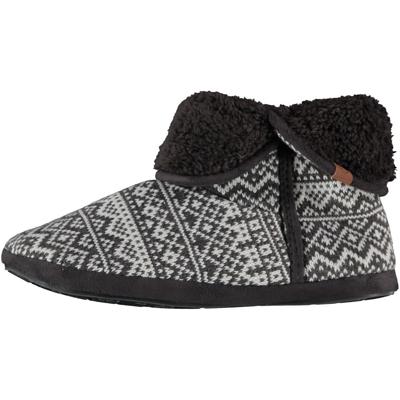 Apollo Hoge pantoffels/sloffen Folklore - gebreid - heren - zwart - maat 43-44