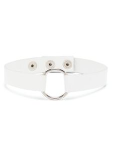 Manokhi Marla leather choker necklace - Blanc