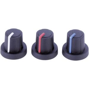 PB Fastener 3/03/TPN 130006 Blk/Bl 3/03/TPN 130006 Draaiknop Met wijzer Zwart, Blauw (Ø x h) 19 mm x 16 mm 1 stuk(s)