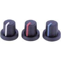 PB Fastener 3/03/TPN 130006 Blk/Bl 3/03/TPN 130006 Draaiknop Met wijzer Zwart, Blauw (Ø x h) 19 mm x 16 mm 1 stuk(s) - thumbnail