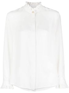 Claudie Pierlot ruffled-collar long-sleeved shirt - Blanc