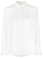 Claudie Pierlot ruffled-collar long-sleeved shirt - Blanc - thumbnail