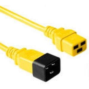 ACT Netsnoer C19 - C20 geel 1,2 m
