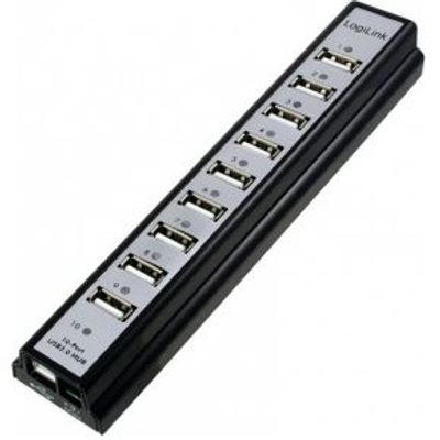 LogiLink UA0096 USB hub 10 poorten