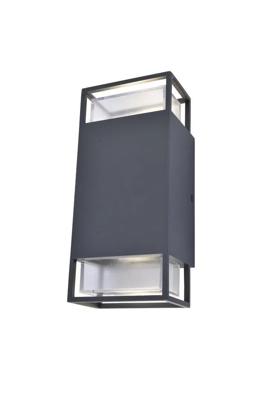 Buitenlamp zwart voordeur Lutec &apos;Ridge&apos; up down gu10 design 23 cm