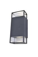 Buitenlamp zwart voordeur Lutec &apos;Ridge&apos; up down gu10 design 23 cm
