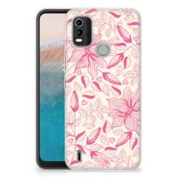 Nokia C21 Plus | TPU Case | Pink Flowers