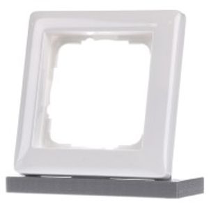 021103  - Cover frame 1-fold pure white glossy shatterproof, 021103