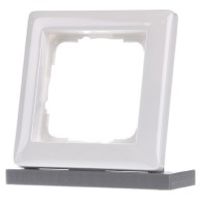 021103  - Cover frame 1-fold pure white glossy shatterproof, 021103 - thumbnail