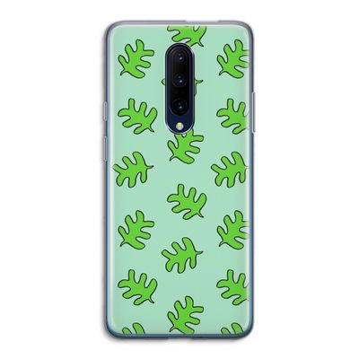 Groene blaadjes: OnePlus 7 Pro Transparant Hoesje