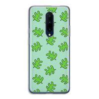 Groene blaadjes: OnePlus 7 Pro Transparant Hoesje