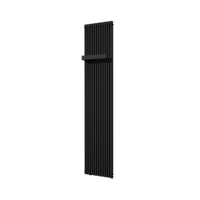 Vipera Corrason enkele badkamerradiator 40 x 180 cm centrale verwarming mat zwart zijaansluiting 1,339W - thumbnail