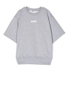 MSGM Kids t-shirt à logo imprimé - Gris