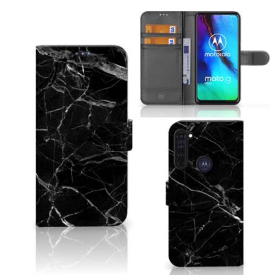Motorola Moto G Pro | Bookcase | Marmer Zwart - Origineel Cadeau Vader