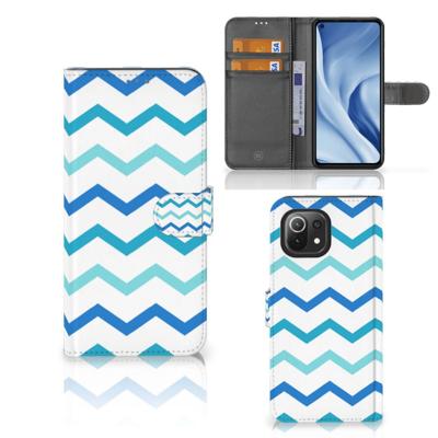 Xiaomi 11 Lite 5G NE | Mi 11 Lite | Telefoon Hoesje | Zigzag Blauw