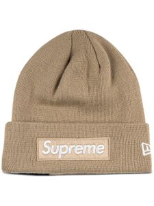 Supreme x New Era bonnet Box Logo - Tons neutres