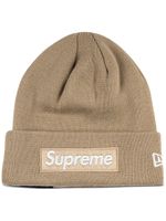 Supreme x New Era bonnet Box Logo - Tons neutres - thumbnail