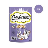 Catisfactions kattensnacks met eend - kattensnoepjes - 60g x 6 - thumbnail