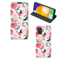 Samsung Galaxy A03s Smart Cover Butterfly Roses - thumbnail