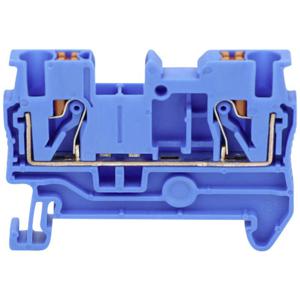 TRU COMPONENTS TC-JPT4 Blue Doorgangsklem 6.2 mm Snelaansluiting Aantal polen: 2 0.2 mm² 4 mm² Blauw 1 stuk(s)