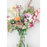Wenskaarten blanco bloem pak a 10 stuks Wenskaarten blanco bloem pak a 10 stuks
