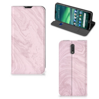 Nokia 2.3 Standcase Marble Pink - Origineel Cadeau Vriendin - thumbnail