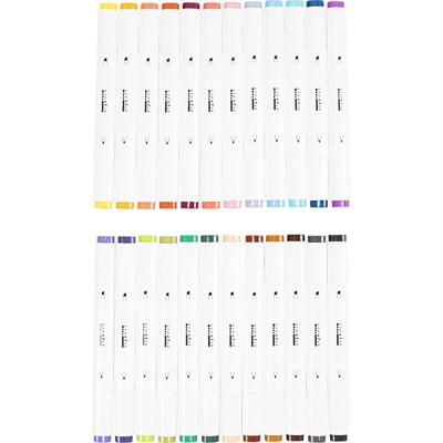 Creativ Company Tekenstift, lijndikte 1+8 mm, extra kleuren, 24 stuk/ 1 doos