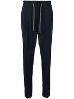 Brunello Cucinelli pantalon fuselé à lien de resserrage - Bleu