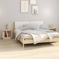 Nachtkastjes 2 st 40x30x40 cm massief grenenhout wit