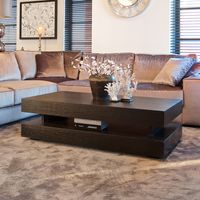 Richmond Salontafel Oakura Eikenhout - Zwart - thumbnail