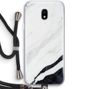 Elegante marmer: Samsung Galaxy J3 (2017) Transparant Hoesje met koord