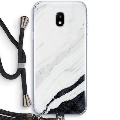 Elegante marmer: Samsung Galaxy J3 (2017) Transparant Hoesje met koord