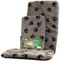 Kussen voor draadkooi grijs/paw 48x31 cm anti slip - Gebr de boon