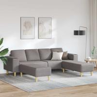 Bankstel 3 pcs Taupe Stof