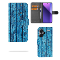Xiaomi Redmi Note 13 Pro Plus Book Style Case Wood Blue