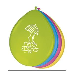 Folat Babyshower ballonnen - thema baby geboren - 8x stuks - 27 cm - versiering