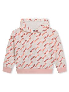 Kenzo Kids hoodie en coton à logo imprimé - Tons neutres